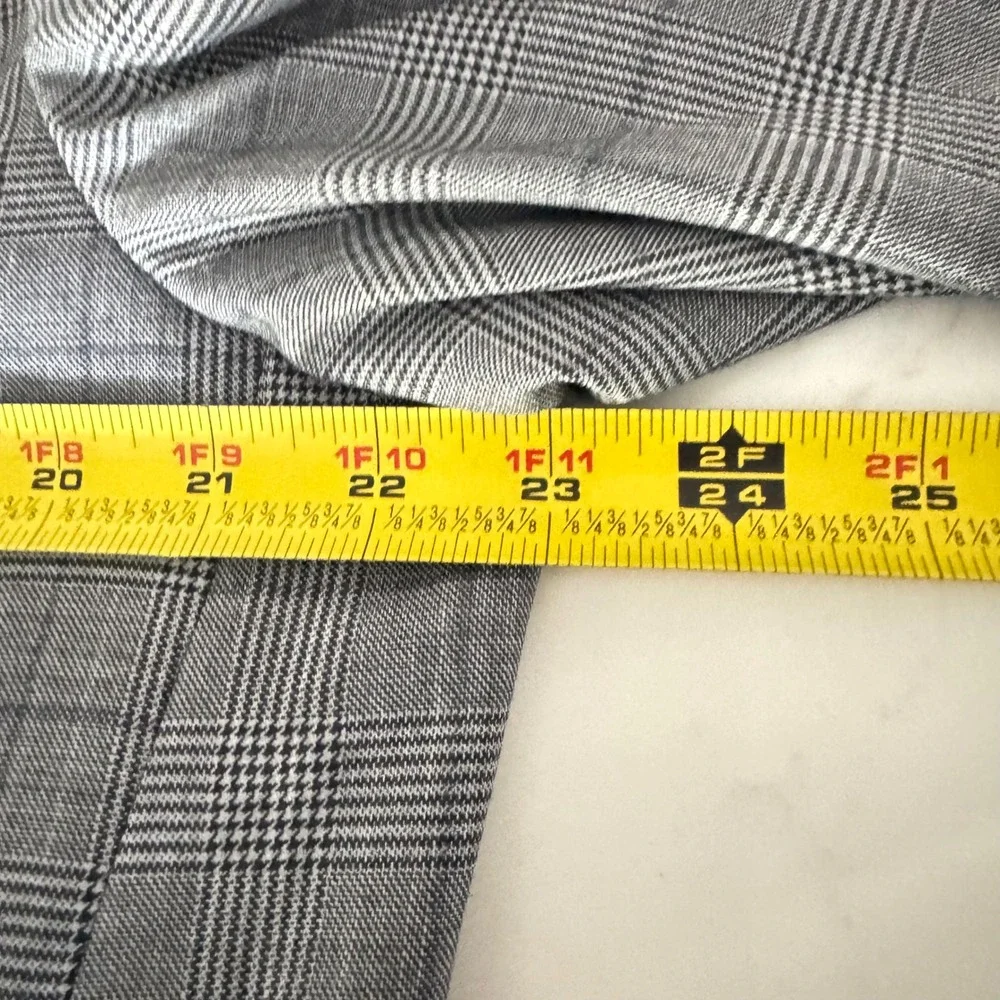 Hart Schaffner Marx Blazer Mens 44L Gray Glen Plaid Sport Coat Made in USA